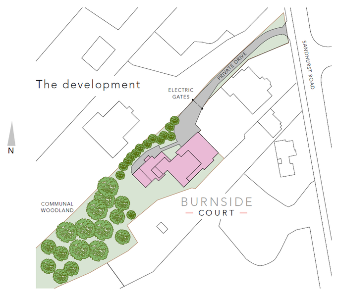 Burnside Court, Royal Tunbridge Wells, Site Plan